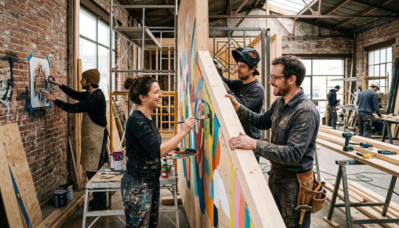 Quand la créativité s’invite sur le chantier : collaborations inédites entre artistes et artisans